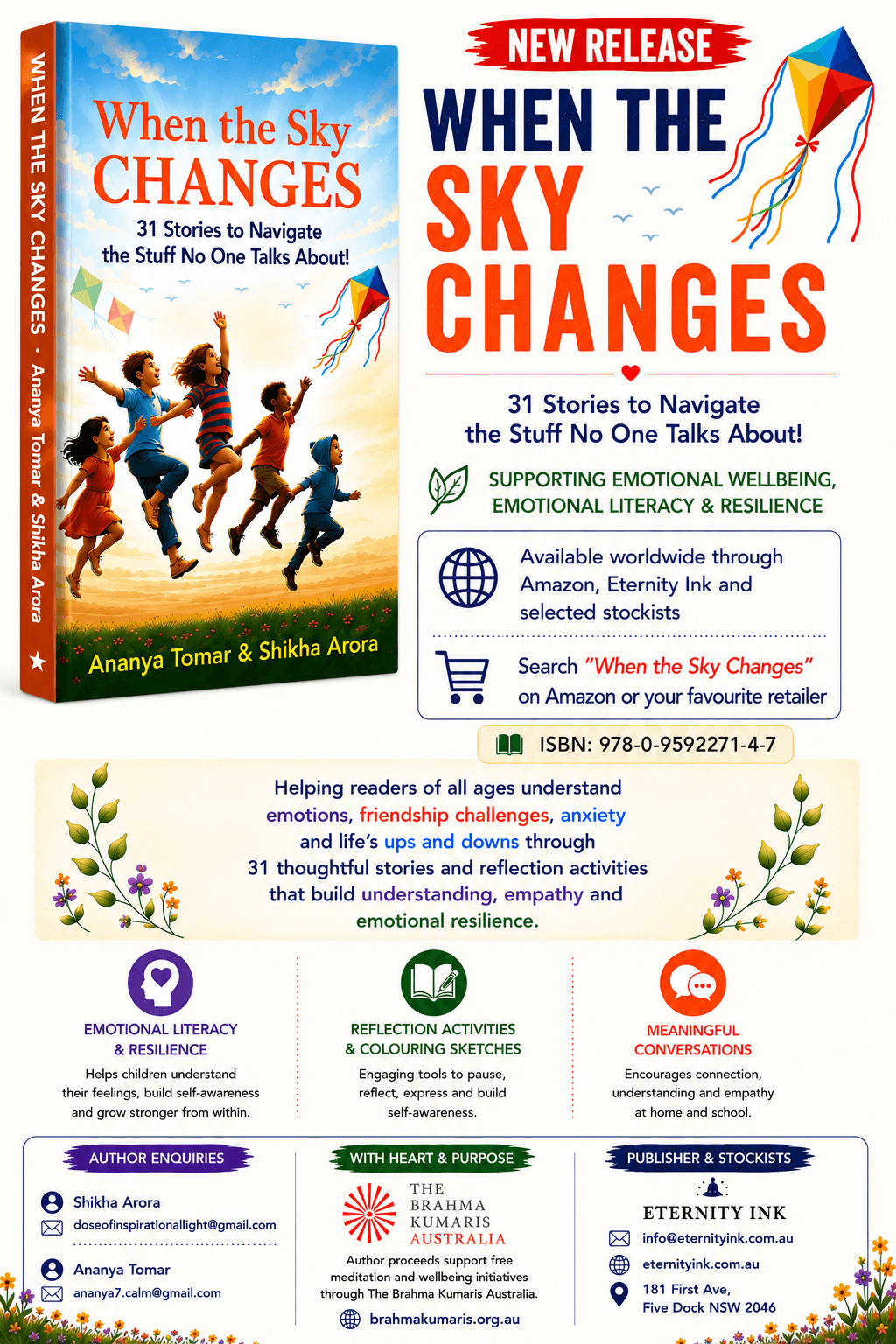 When the Sky Changes book information flyer for libraries and schools